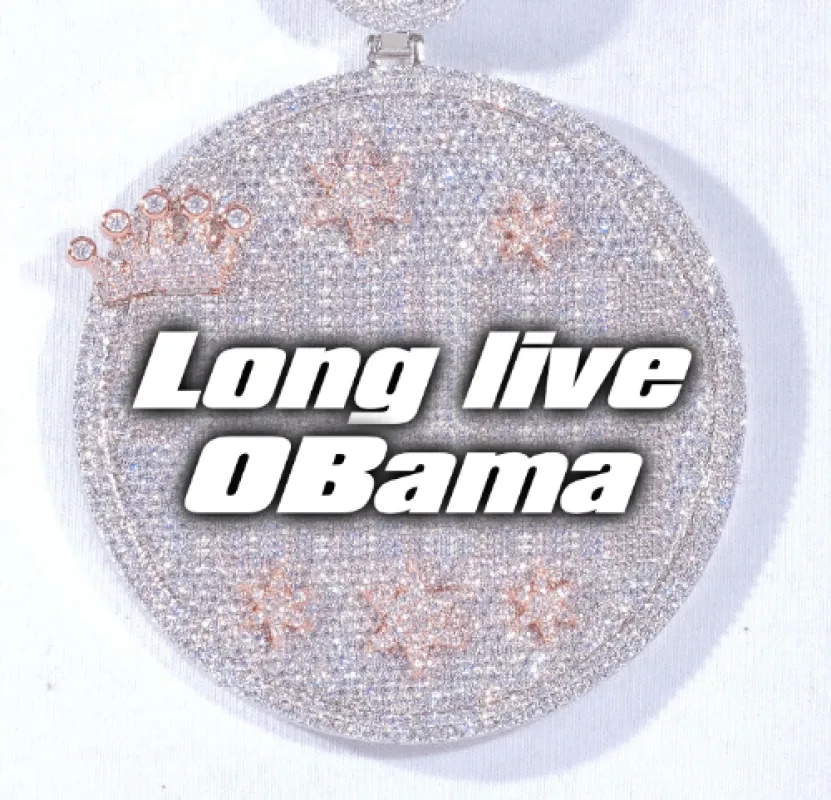 CUSTOM LETTER NECKLACE 3D BIG CROWN DISC sold by The GUU Shop