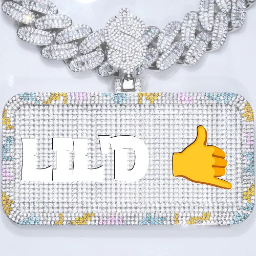 CUSTOM LETTER NECKLACE 3D COLORFUL SQUARE sold by The GUU Shop
