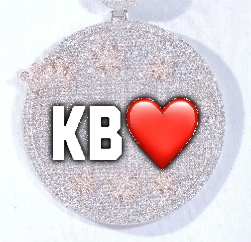 CUSTOM LETTER NECKLACE 3D BIG CROWN DISC sold by The GUU Shop