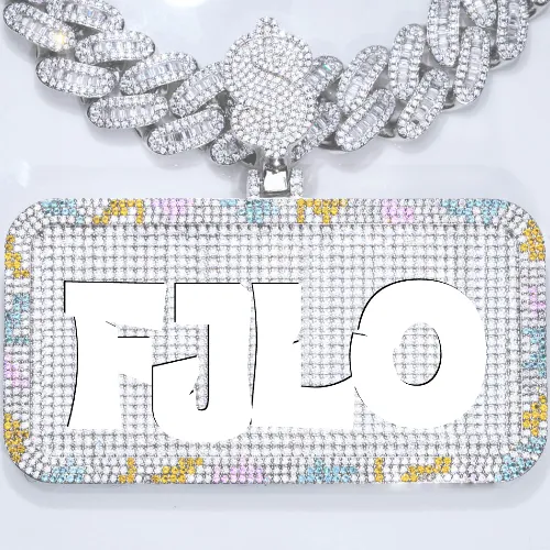 CUSTOM LETTER NECKLACE 3D COLORFUL SQUARE sold by The GUU Shop