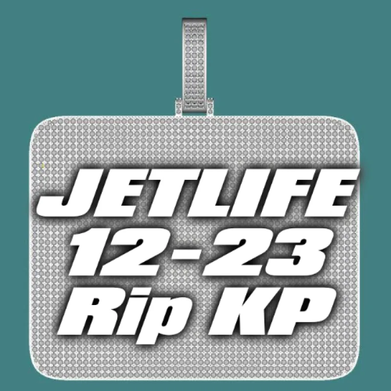 CUSTOM LETTER NECKLACE 3D BIG SQUARE sold by The GUU Shop