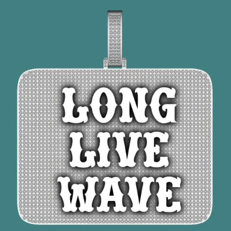 CUSTOM LETTER NECKLACE 3D BIG SQUARE sold by The GUU Shop