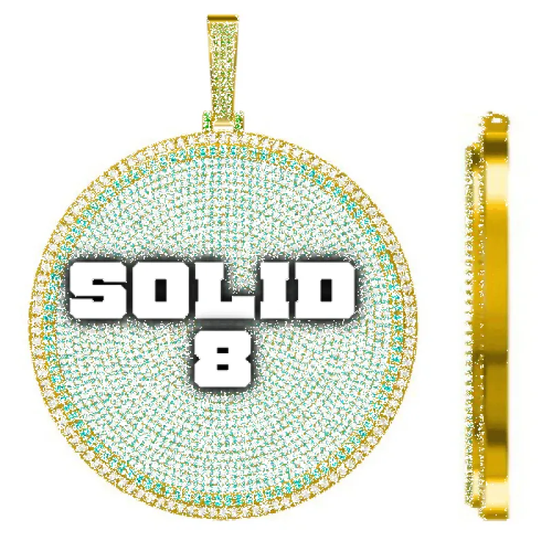 CUSTOM LETTER NECKLACE 3D BIG DISC sold by The GUU Shop