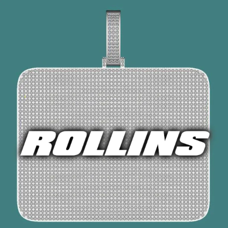 CUSTOM LETTER NECKLACE 3D BIG SQUARE sold by The GUU Shop