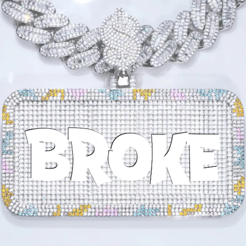 CUSTOM LETTER NECKLACE 3D COLORFUL SQUARE sold by The GUU Shop