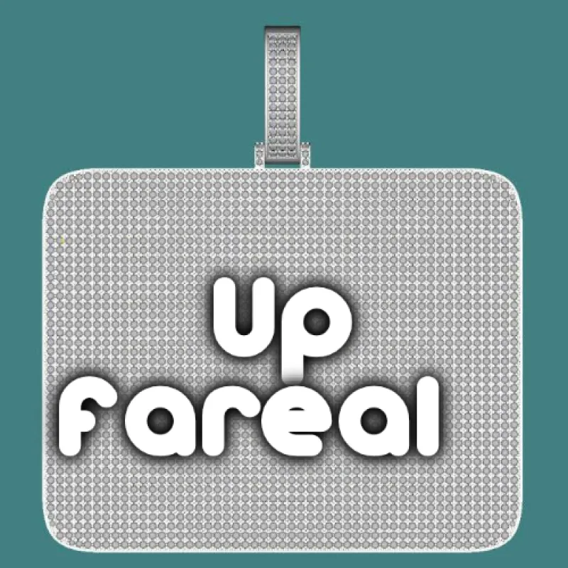 CUSTOM LETTER NECKLACE 3D BIG SQUARE sold by The GUU Shop