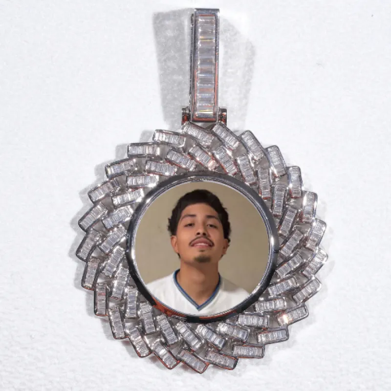 Large 3D Baguette Custom Picture Pendant sold by The GUU Shop