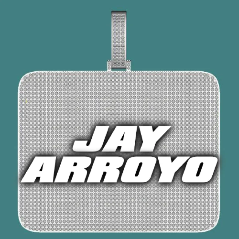 CUSTOM LETTER NECKLACE 3D BIG SQUARE sold by The GUU Shop