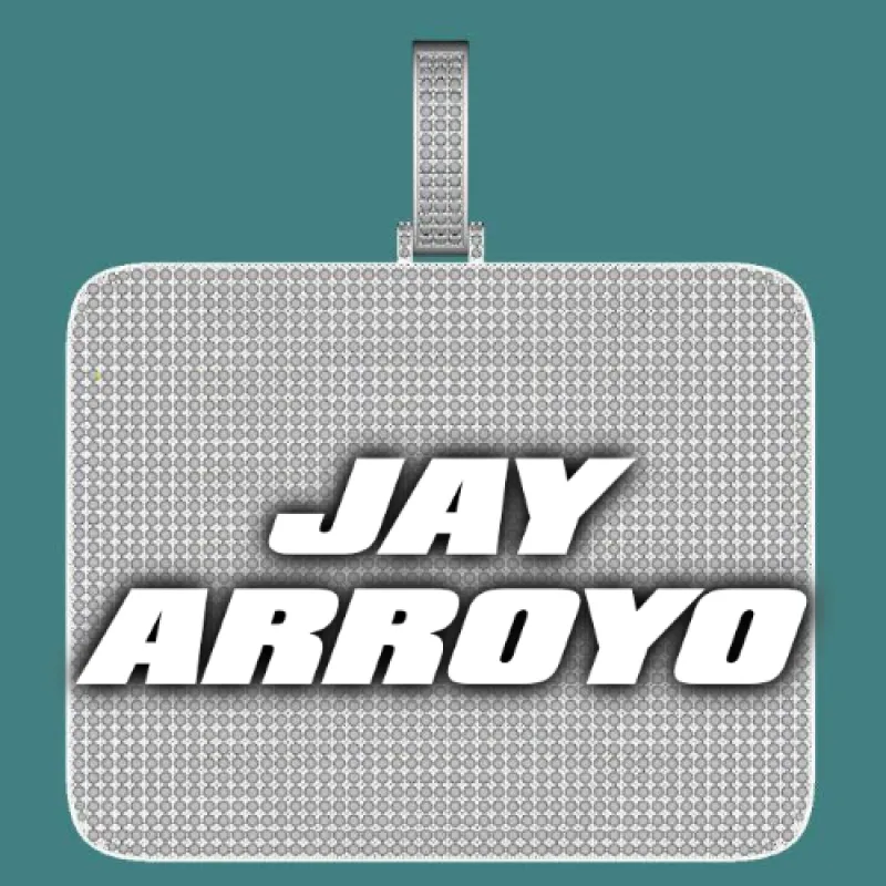 CUSTOM LETTER NECKLACE 3D BIG SQUARE sold by The GUU Shop