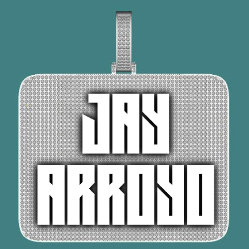 CUSTOM LETTER NECKLACE 3D BIG SQUARE sold by The GUU Shop