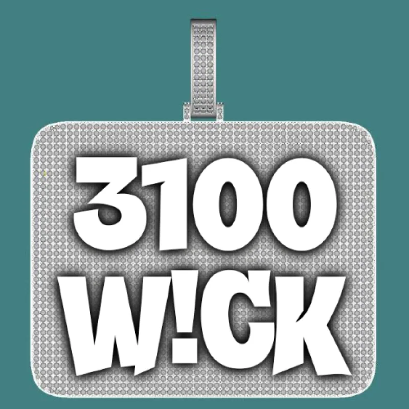 CUSTOM LETTER NECKLACE 3D BIG SQUARE sold by The GUU Shop