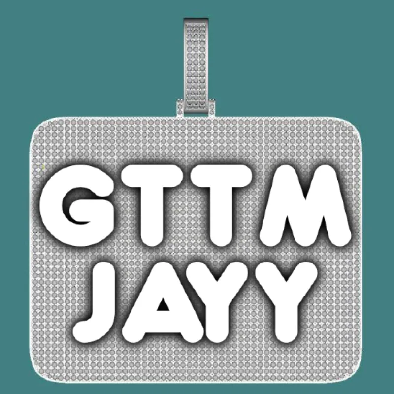 CUSTOM LETTER NECKLACE 3D BIG SQUARE sold by The GUU Shop