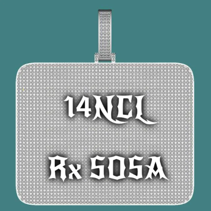 CUSTOM LETTER NECKLACE 3D BIG SQUARE sold by The GUU Shop