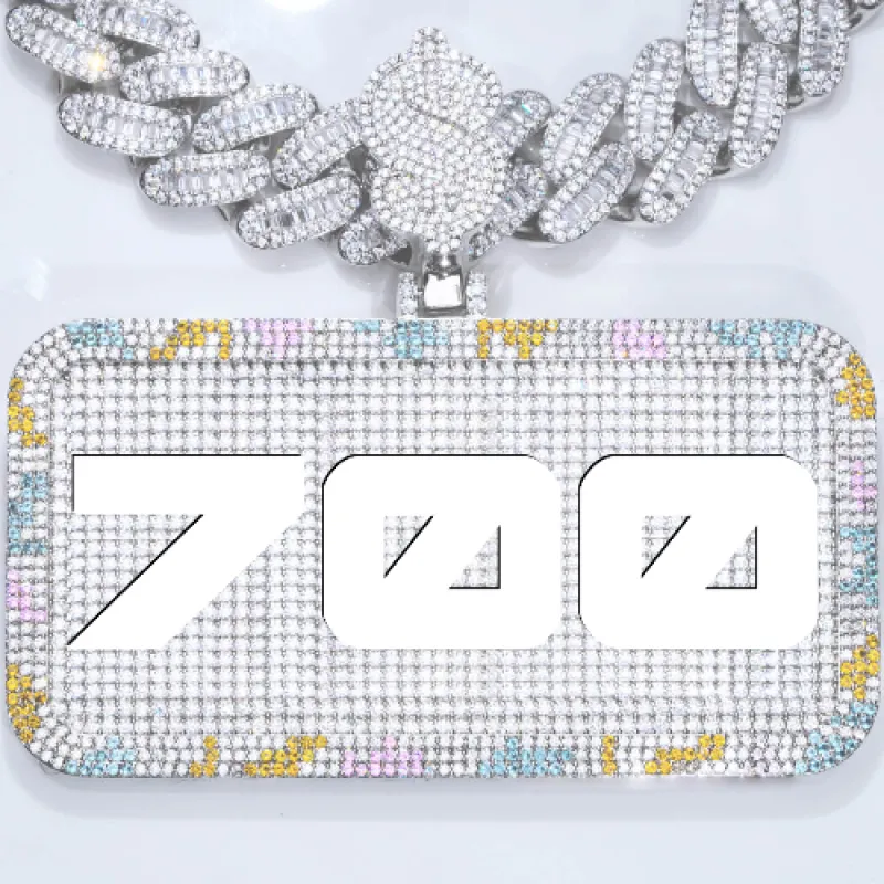 CUSTOM LETTER NECKLACE 3D COLORFUL SQUARE sold by The GUU Shop