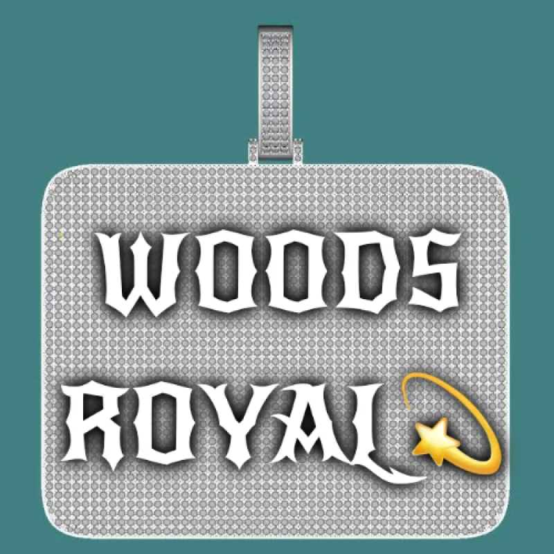 CUSTOM LETTER NECKLACE 3D BIG SQUARE sold by The GUU Shop