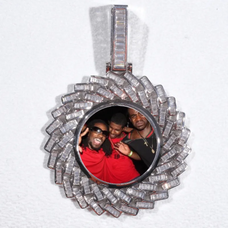 Large 3D Baguette Custom Picture Pendant sold by The GUU Shop