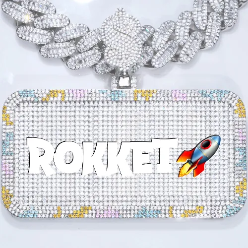 CUSTOM LETTER NECKLACE 3D COLORFUL SQUARE sold by The GUU Shop