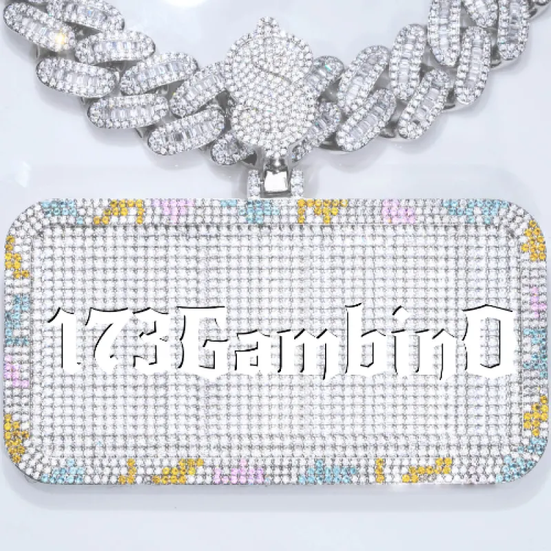 CUSTOM LETTER NECKLACE 3D COLORFUL SQUARE sold by The GUU Shop