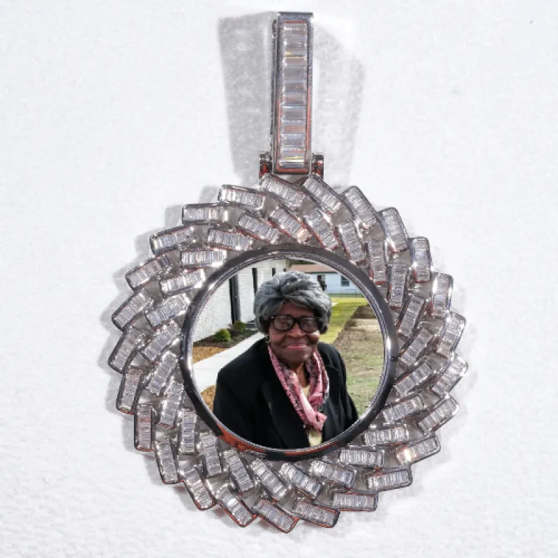 Large 3D Baguette Custom Picture Pendant sold by The GUU Shop