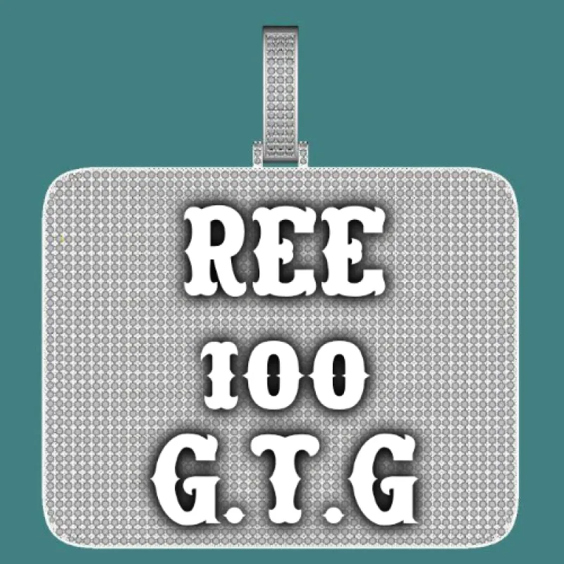 CUSTOM LETTER NECKLACE 3D BIG SQUARE sold by The GUU Shop