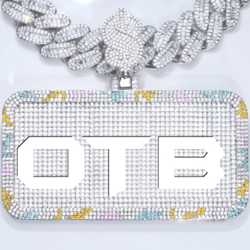 CUSTOM LETTER NECKLACE 3D COLORFUL SQUARE sold by The GUU Shop