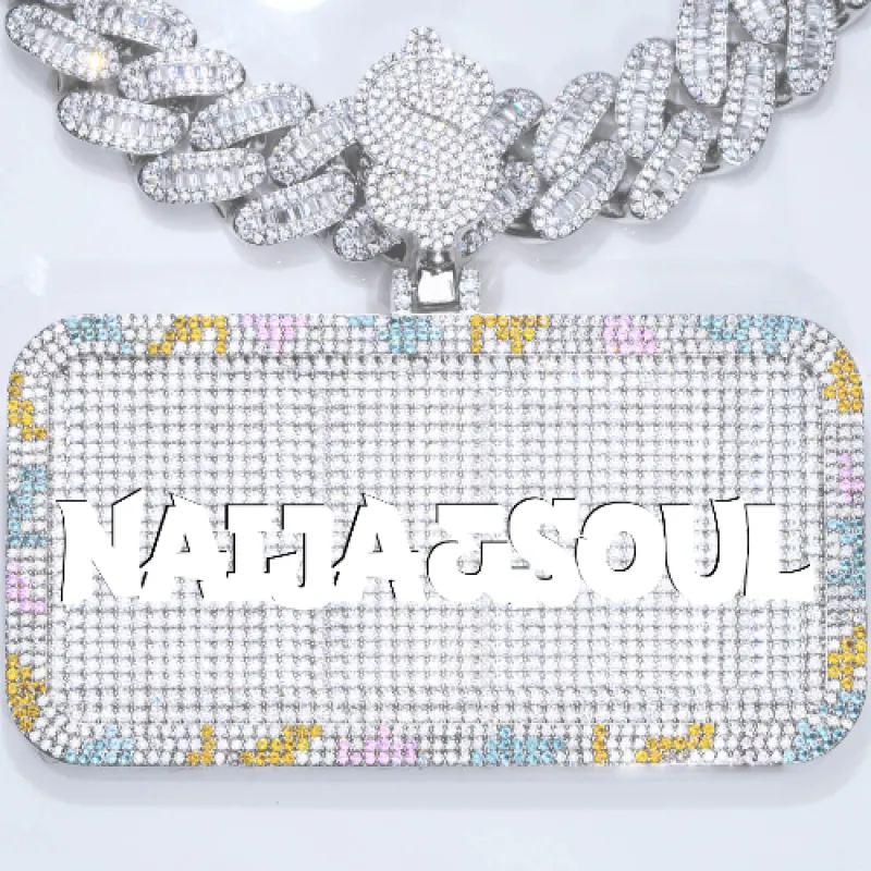 CUSTOM LETTER NECKLACE 3D COLORFUL SQUARE sold by The GUU Shop