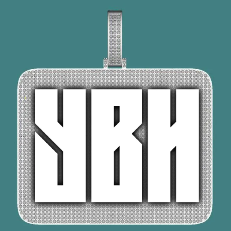 CUSTOM LETTER NECKLACE 3D BIG SQUARE sold by The GUU Shop