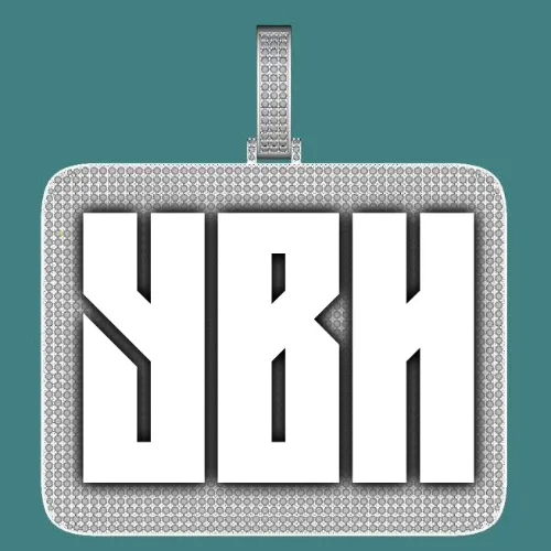 CUSTOM LETTER NECKLACE 3D BIG SQUARE sold by The GUU Shop