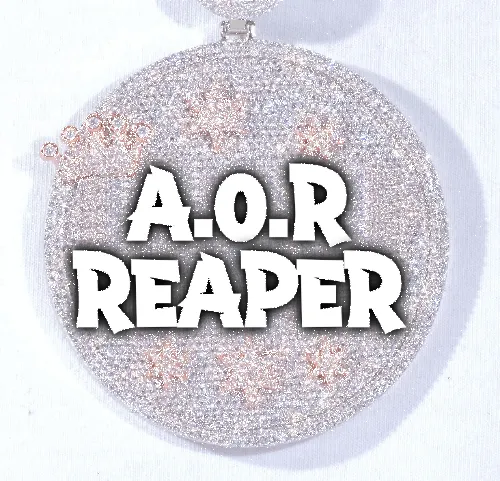 CUSTOM LETTER NECKLACE 3D BIG CROWN DISC sold by The GUU Shop