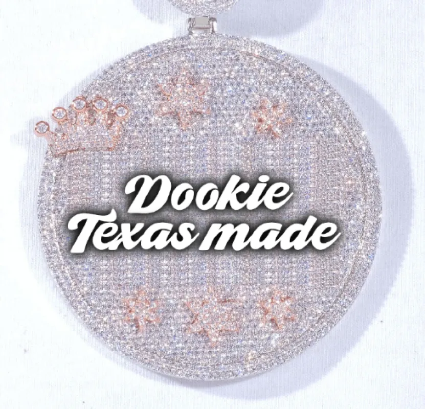 CUSTOM LETTER NECKLACE 3D BIG CROWN DISC sold by The GUU Shop