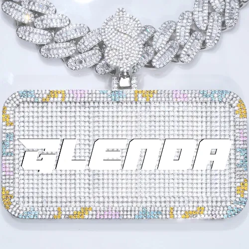 CUSTOM LETTER NECKLACE 3D COLORFUL SQUARE sold by The GUU Shop