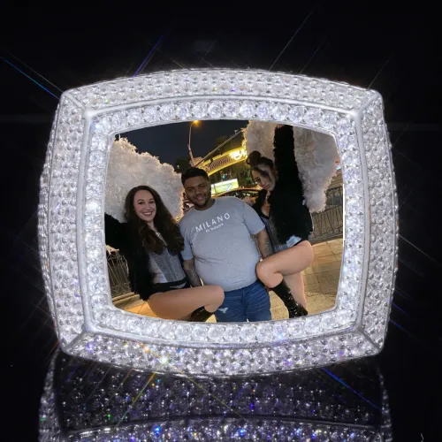 3D CUSTOM PICTURE ICED RING sold by The GUU Shop