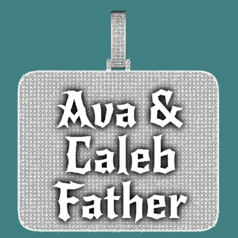 CUSTOM LETTER NECKLACE 3D BIG SQUARE sold by The GUU Shop