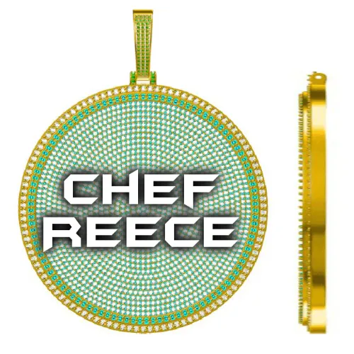 CUSTOM LETTER NECKLACE 3D BIG DISC sold by The GUU Shop