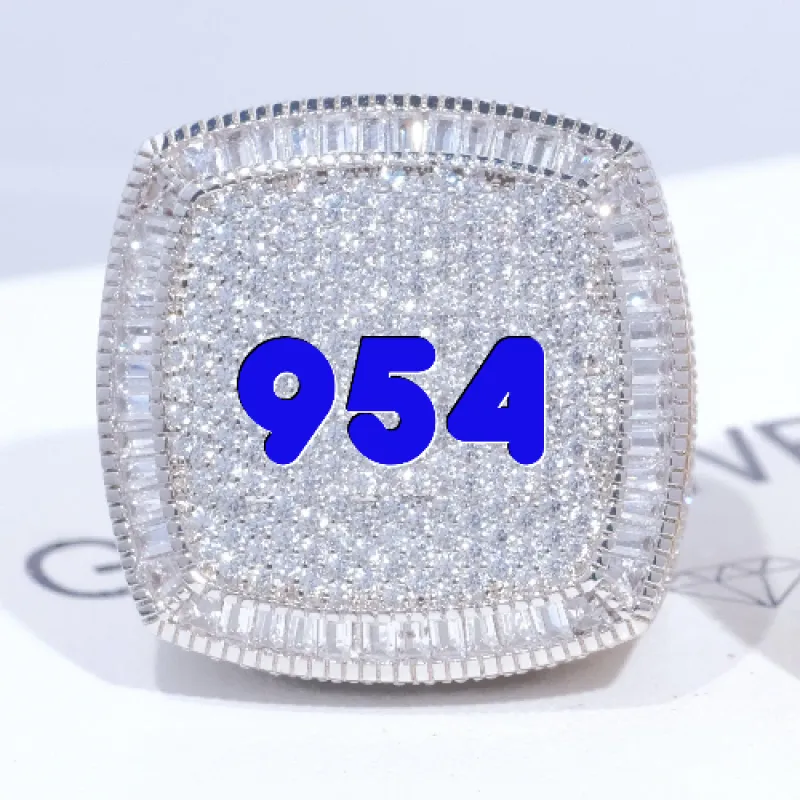 CUSTOM LETTER 3D ICED RING sold by The GUU Shop