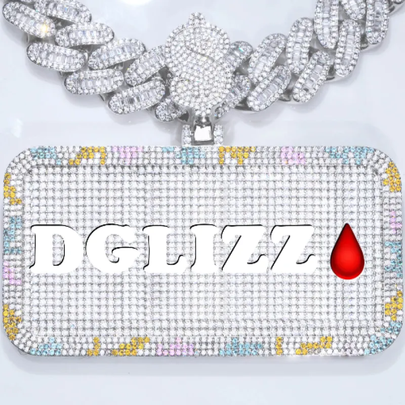 CUSTOM LETTER NECKLACE 3D COLORFUL SQUARE sold by The GUU Shop