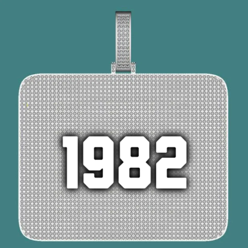 CUSTOM LETTER NECKLACE 3D BIG SQUARE sold by The GUU Shop