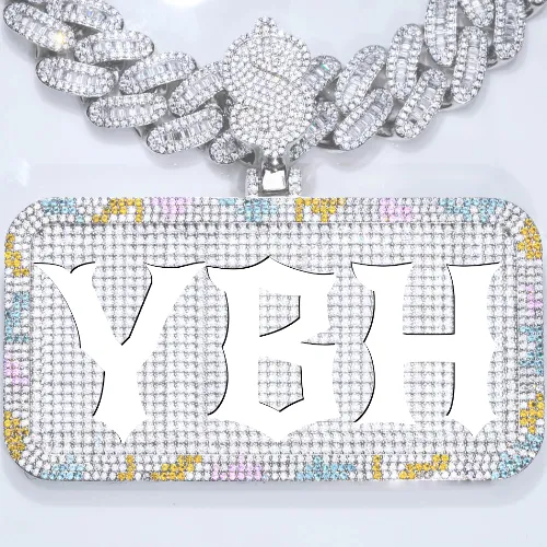 CUSTOM LETTER NECKLACE 3D COLORFUL SQUARE sold by The GUU Shop