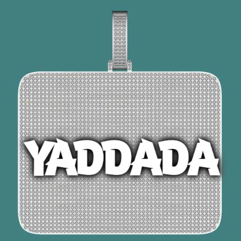 CUSTOM LETTER NECKLACE 3D BIG SQUARE sold by The GUU Shop