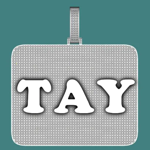 CUSTOM LETTER NECKLACE 3D BIG SQUARE sold by The GUU Shop