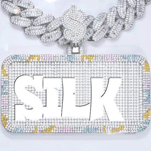 CUSTOM LETTER NECKLACE 3D COLORFUL SQUARE sold by The GUU Shop