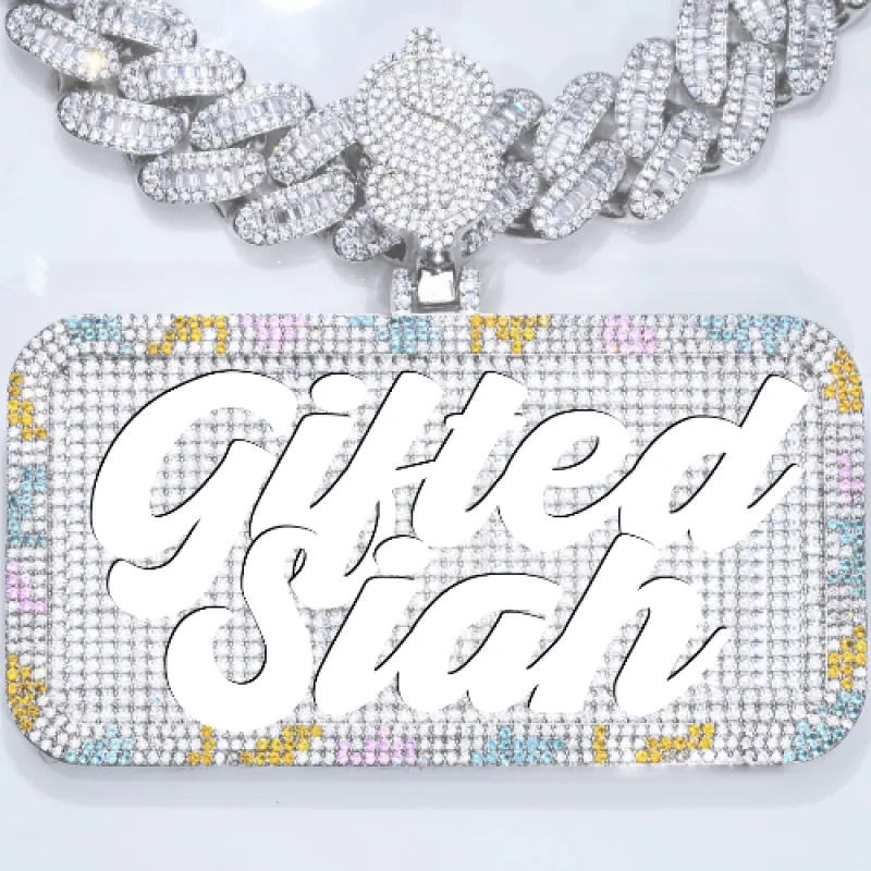 CUSTOM LETTER NECKLACE 3D COLORFUL SQUARE sold by The GUU Shop