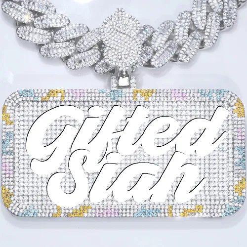 CUSTOM LETTER NECKLACE 3D COLORFUL SQUARE sold by The GUU Shop