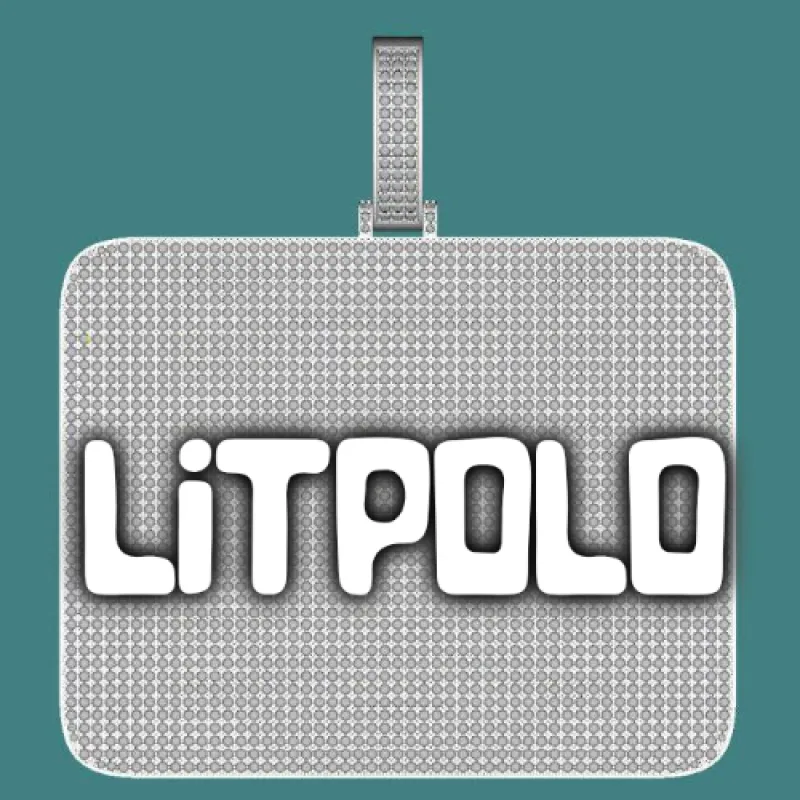 CUSTOM LETTER NECKLACE 3D BIG SQUARE sold by The GUU Shop