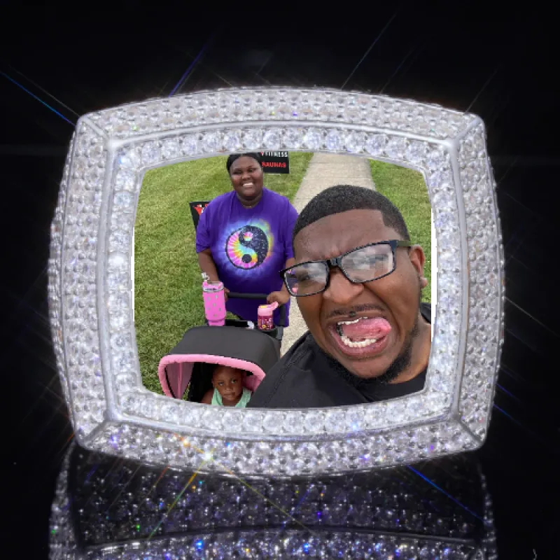 3D CUSTOM PICTURE ICED RING sold by The GUU Shop