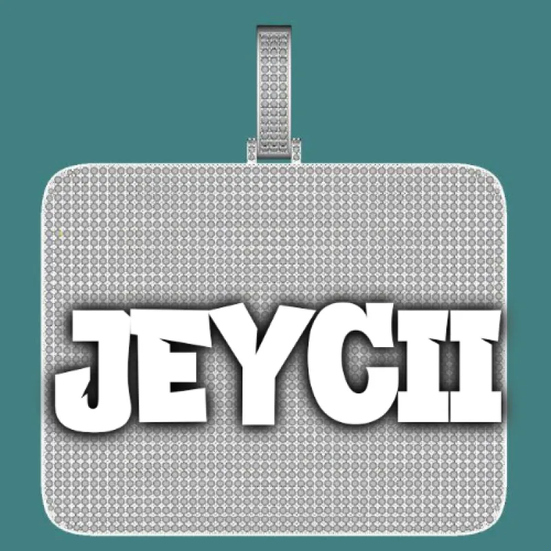 CUSTOM LETTER NECKLACE 3D BIG SQUARE sold by The GUU Shop