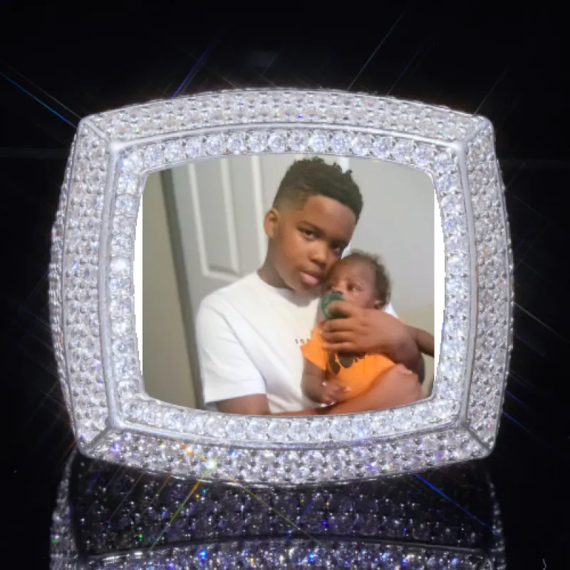 3D CUSTOM PICTURE ICED RING sold by The GUU Shop