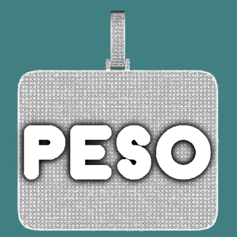 CUSTOM LETTER NECKLACE 3D BIG SQUARE sold by The GUU Shop