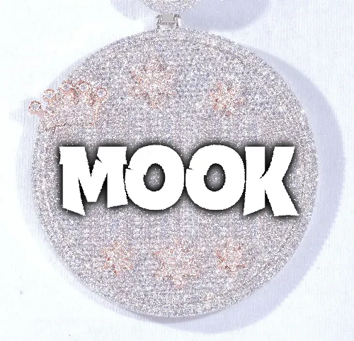 CUSTOM LETTER NECKLACE 3D BIG CROWN DISC sold by The GUU Shop