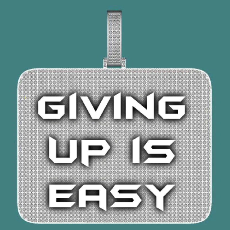 CUSTOM LETTER NECKLACE 3D BIG SQUARE sold by The GUU Shop